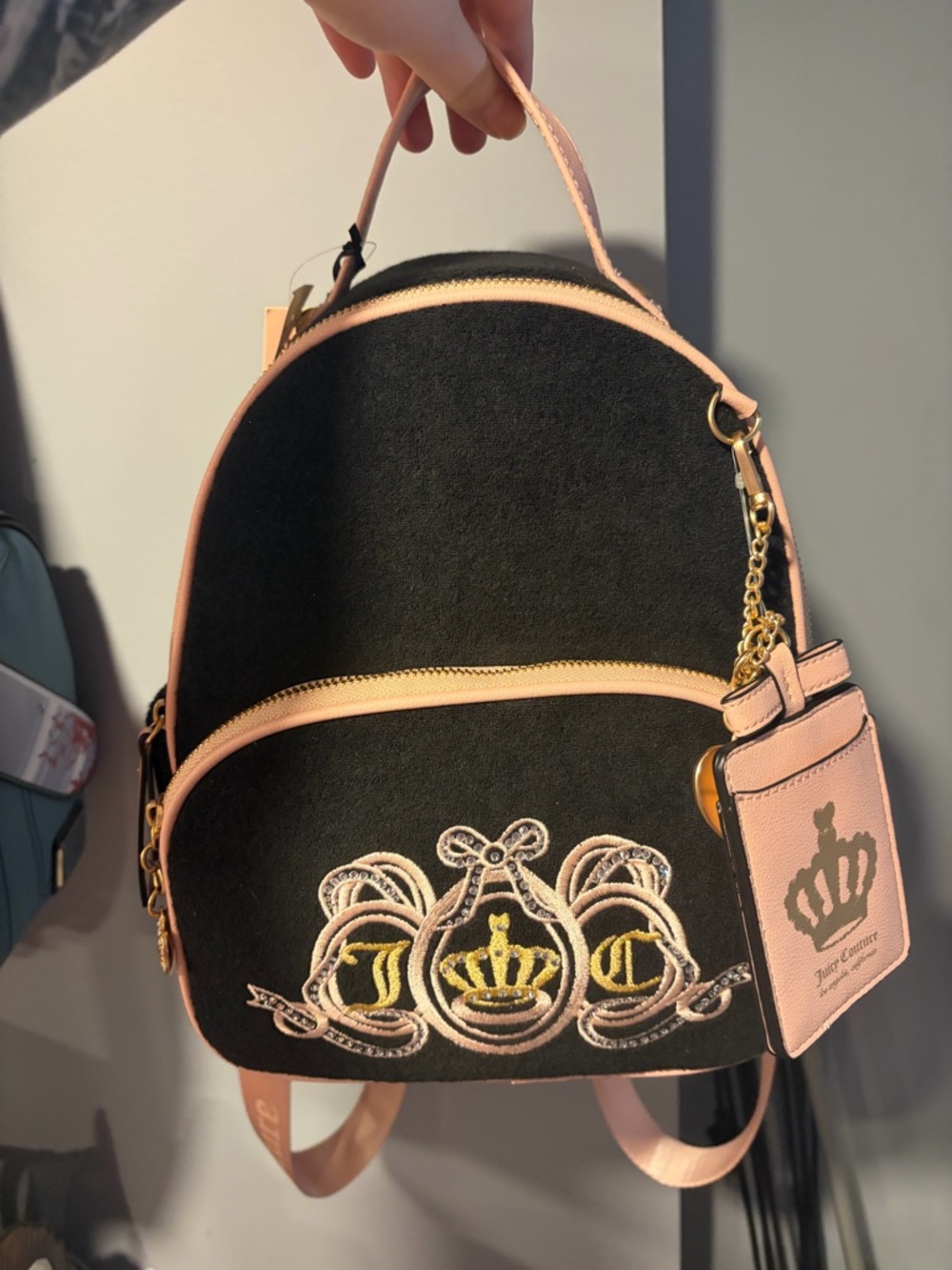 Juicy Couture Lovers Club Mini Backpack – Black & Pink (NWT)